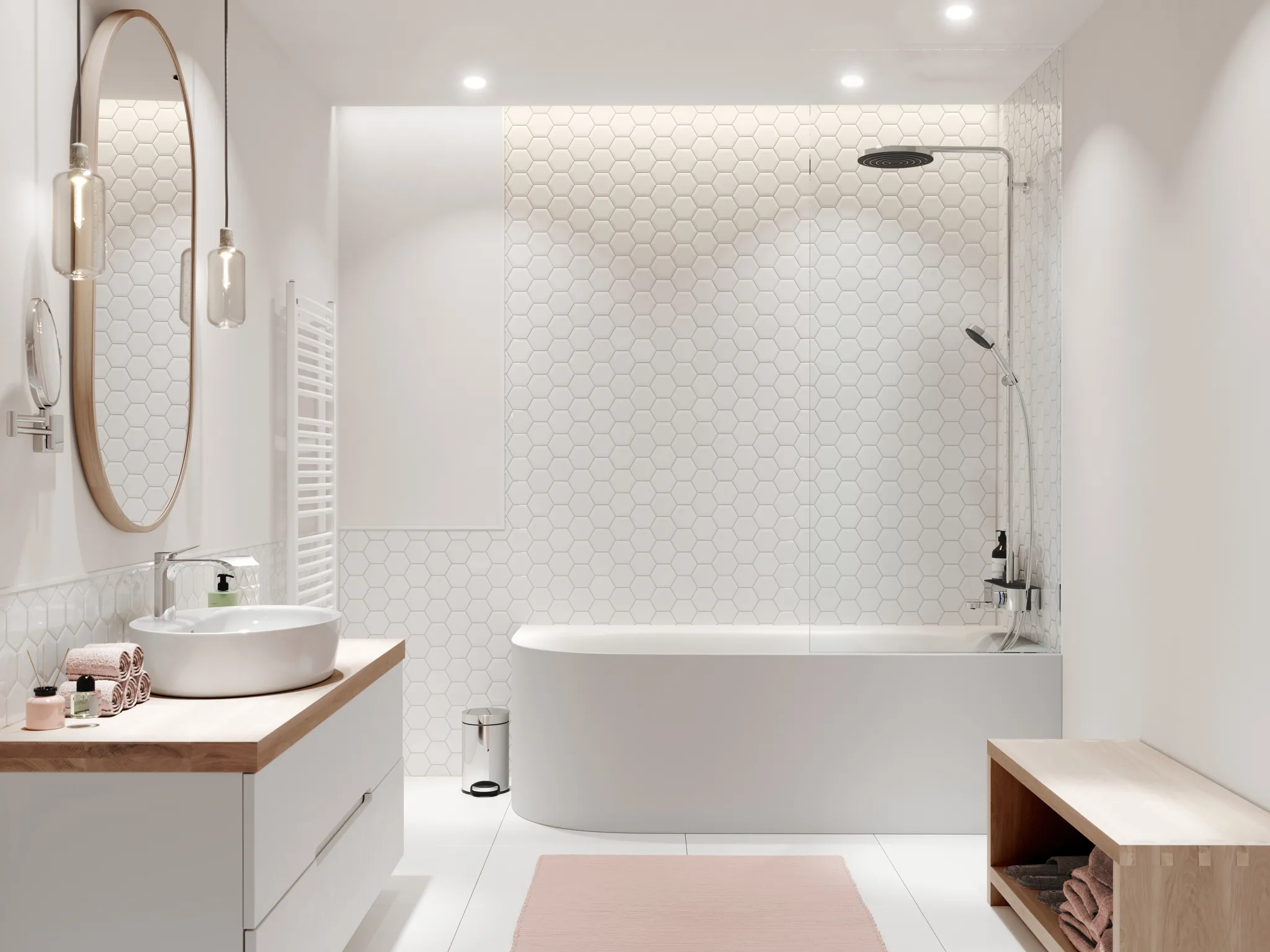 Showerpipe Pulsify 260 1jet EcoSmart mit Wannenthermostat Aufputz chrom Showerpipe Pulsify 260 1jet EcoSmart mit Wannenthermostat Aufputz chrom