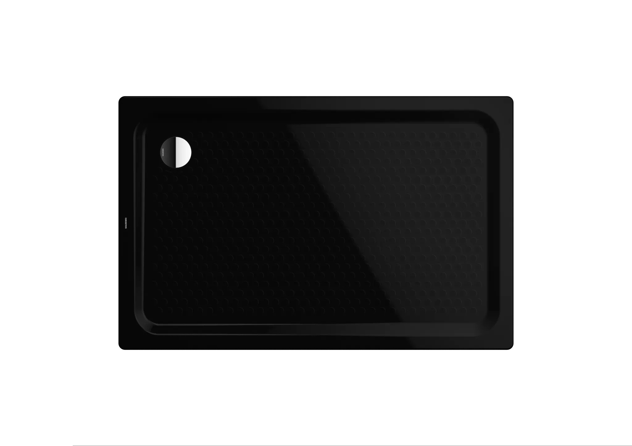 Kaldewei rechteck Duschwanne „Superplan Classic“ 100 × 140 cm mit Vollantislip, mit Perl-Effekt, in schwarz