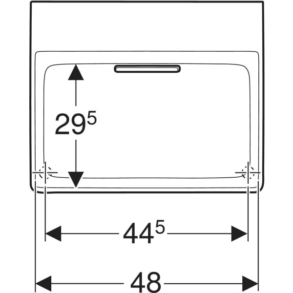 Aufsatzwaschtisch „One“ mit horizontalem Ablauf, rechteckig 50 × 41 cm in weiß alpin mit KeraTect® Aufsatzwaschtisch „One“ mit horizontalem Ablauf, rechteckig 50 × 41 cm in weiß alpin mit KeraTect®