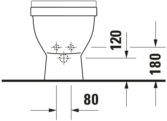 Duravit Stand-Bidet „Starck 3“, Befestigung sichtbar 37 × 56 × 43 cm