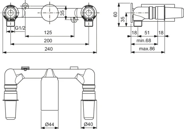 Ideal Standard Unterputz-Armatur „Unterputz-Bausatz1“