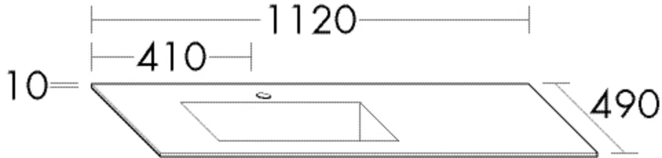 burgbad Waschbecken „Sys30“ 1160 × 530 × 157 mm, Hahnlochposition mittig