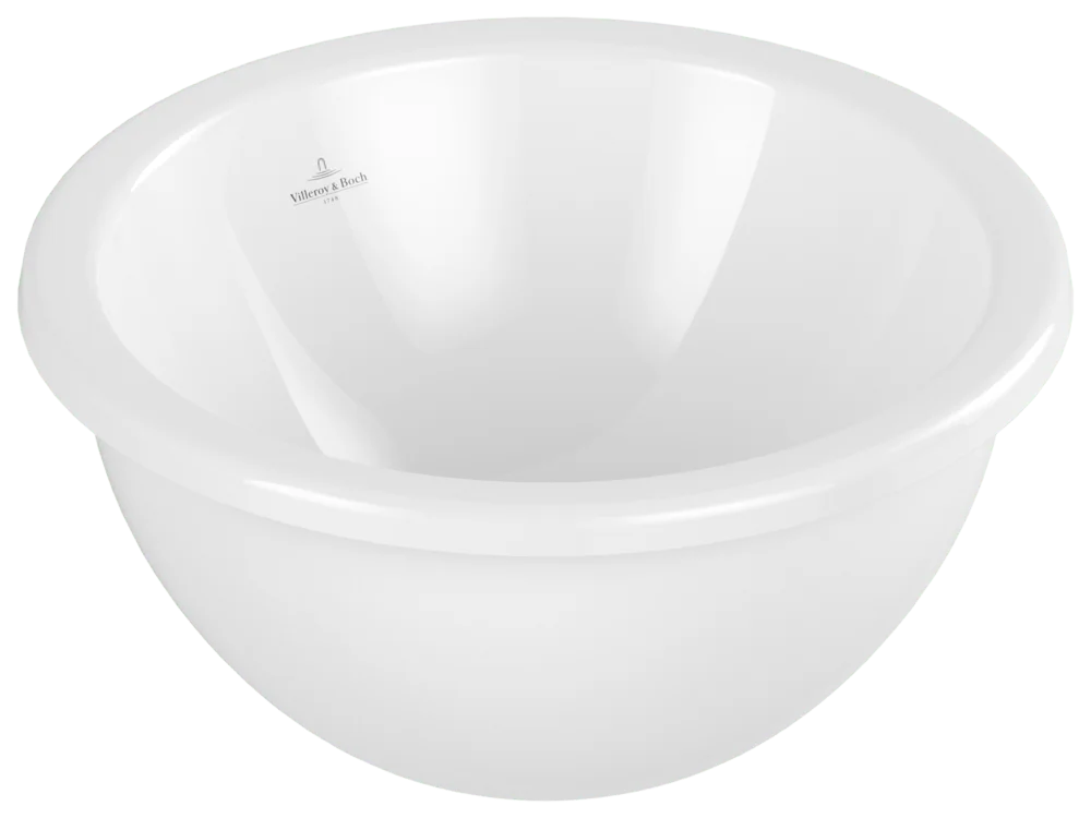 Villeroy & Boch Loop & Friends Einbauwaschbecken 4A5901, 390x390mm, Rund, ohne Überlauf, Weiß Alpin
