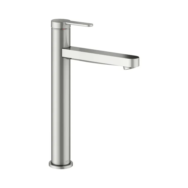 KEUCO IXMO Einhebel-Waschtischmischer 210 IXMO Flat ohne Zugstangen-Ablaufgarnitur IXMO Flat, Rosette rund Edelstahl-finish