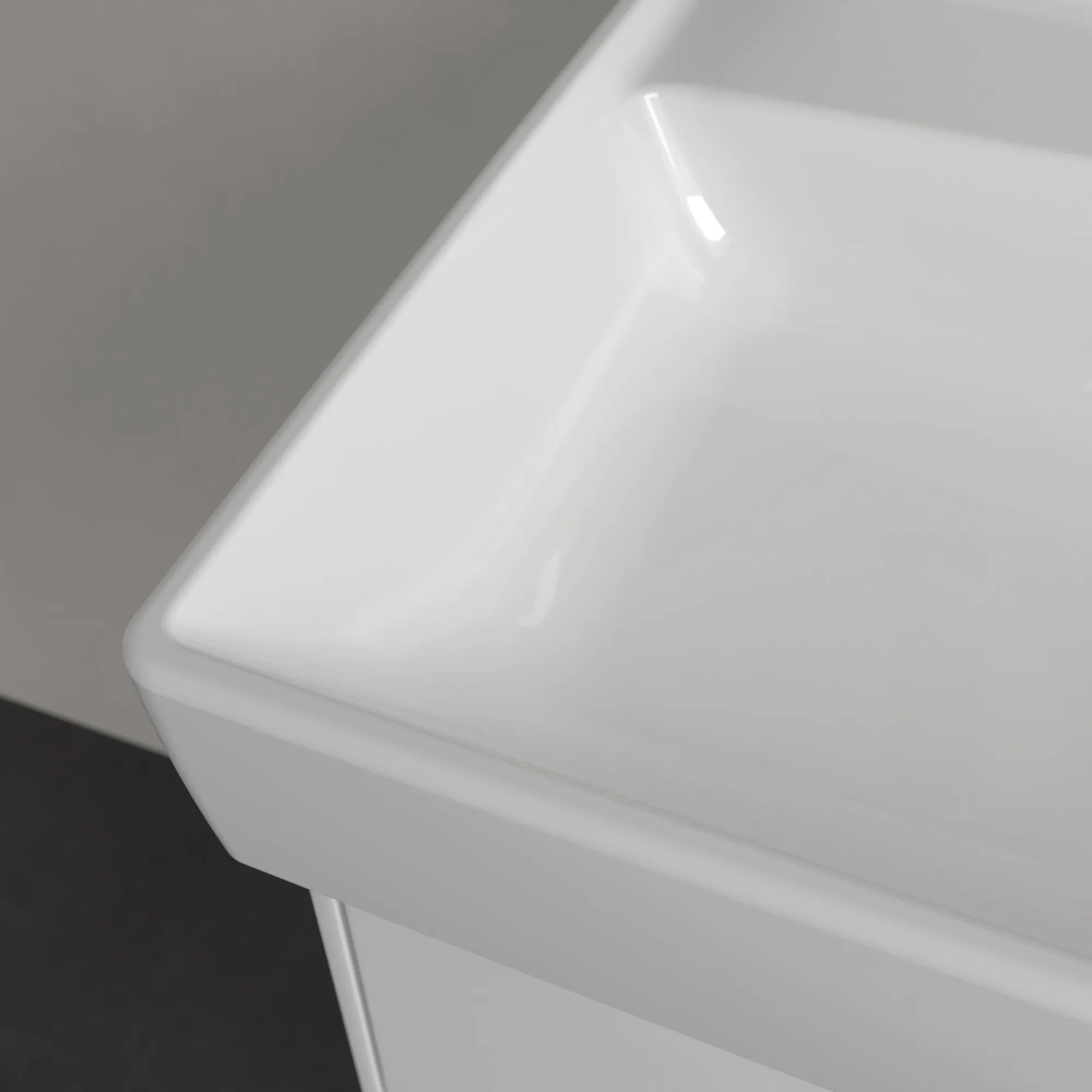 Villeroy & Boch Wandwaschtisch aus TitanCeram „Collaro“ 550 × 440 × 160 mm, ohne Hahnlochbohrung in Weiß Alpin Villeroy & Boch Wandwaschtisch aus TitanCeram „Collaro“ 550 × 440 × 160 mm, ohne Hahnlochbohrung in Weiß Alpin