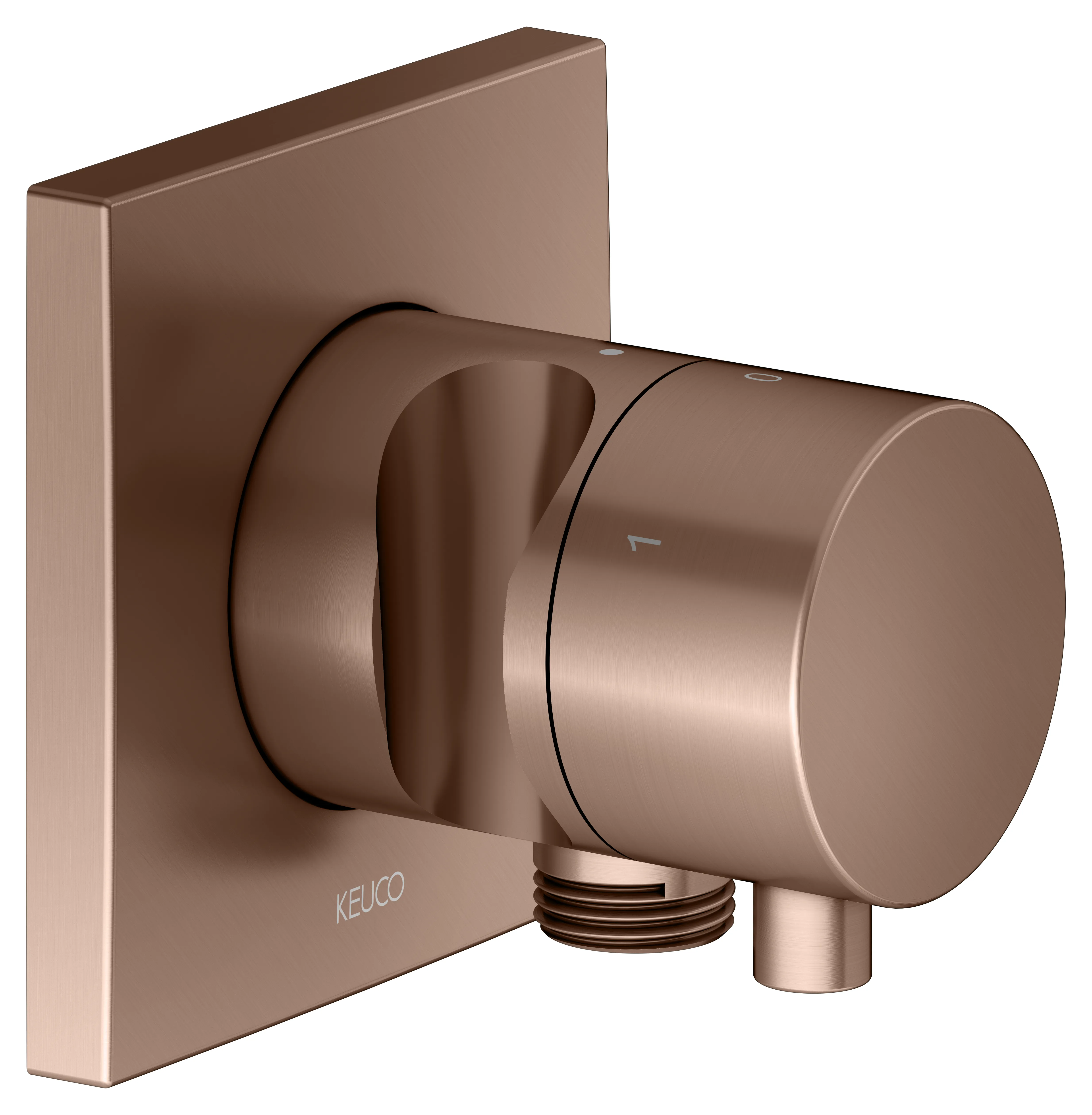 IXMO 3-Wege Ab- u. Umstellventil UP IXMO Comfort, eckig Rotgold gebürstet IXMO 3-Wege Ab- u. Umstellventil UP IXMO Comfort, eckig Rotgold gebürstet