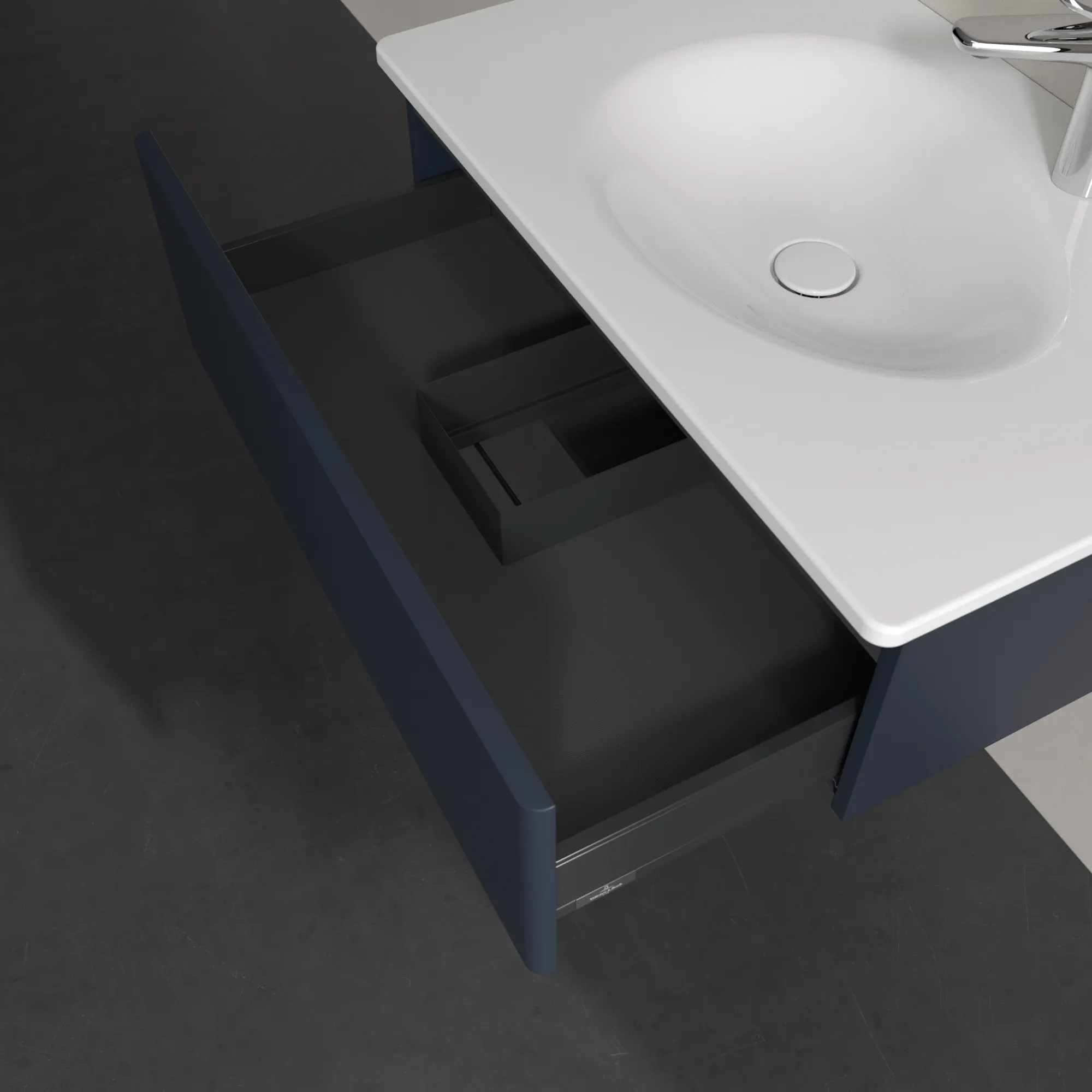 Villeroy & Boch Antao Waschbeckenunterschrank K01, 788x256x496 mm, Midnight Blue Matt Villeroy & Boch Antao Waschbeckenunterschrank K01, 788x256x496 mm, Midnight Blue Matt