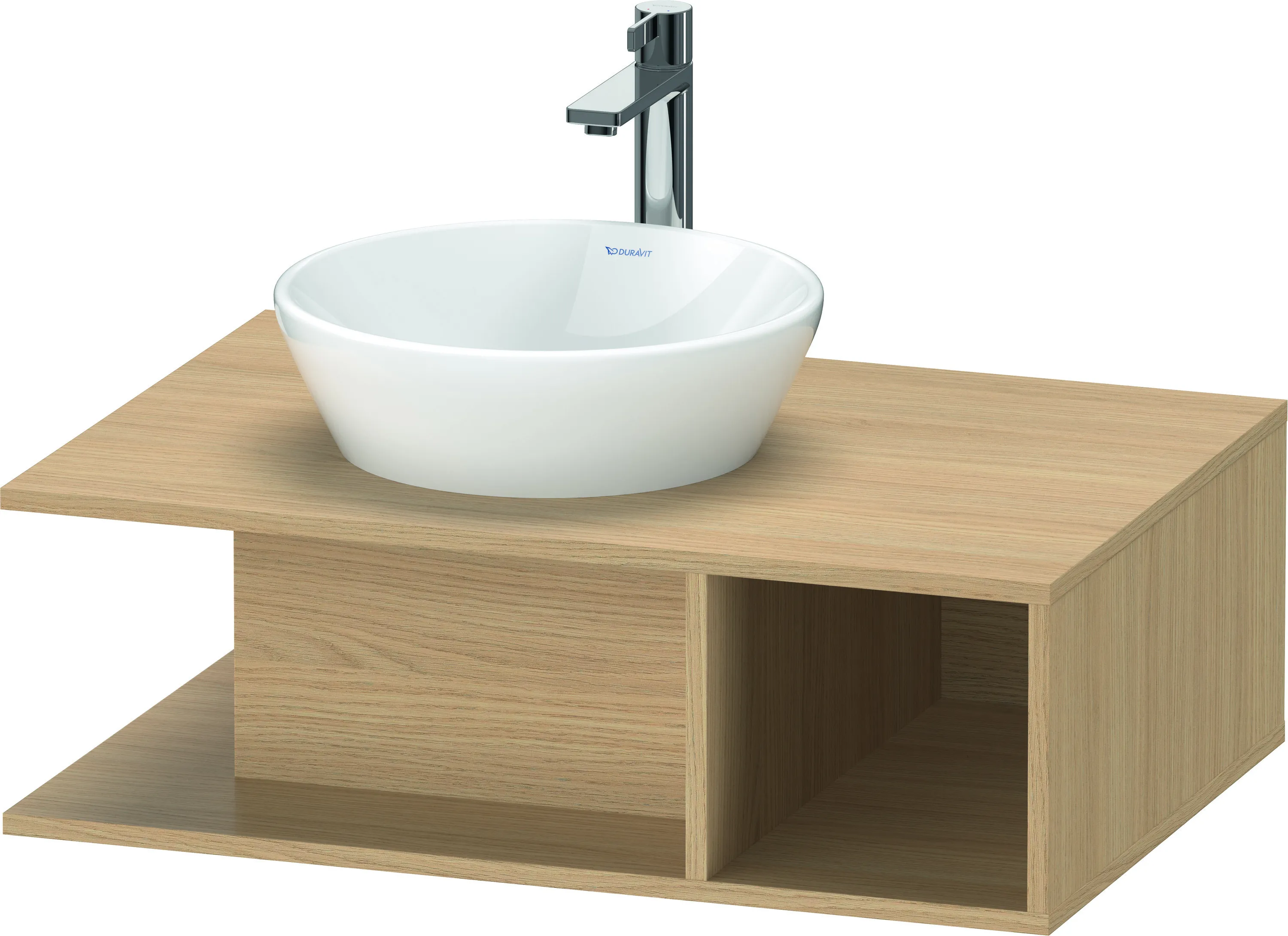 Duravit Waschtischunterschrank wandhängend „D-Neo“ 80 × 26 × 55 cm Eiche Natur