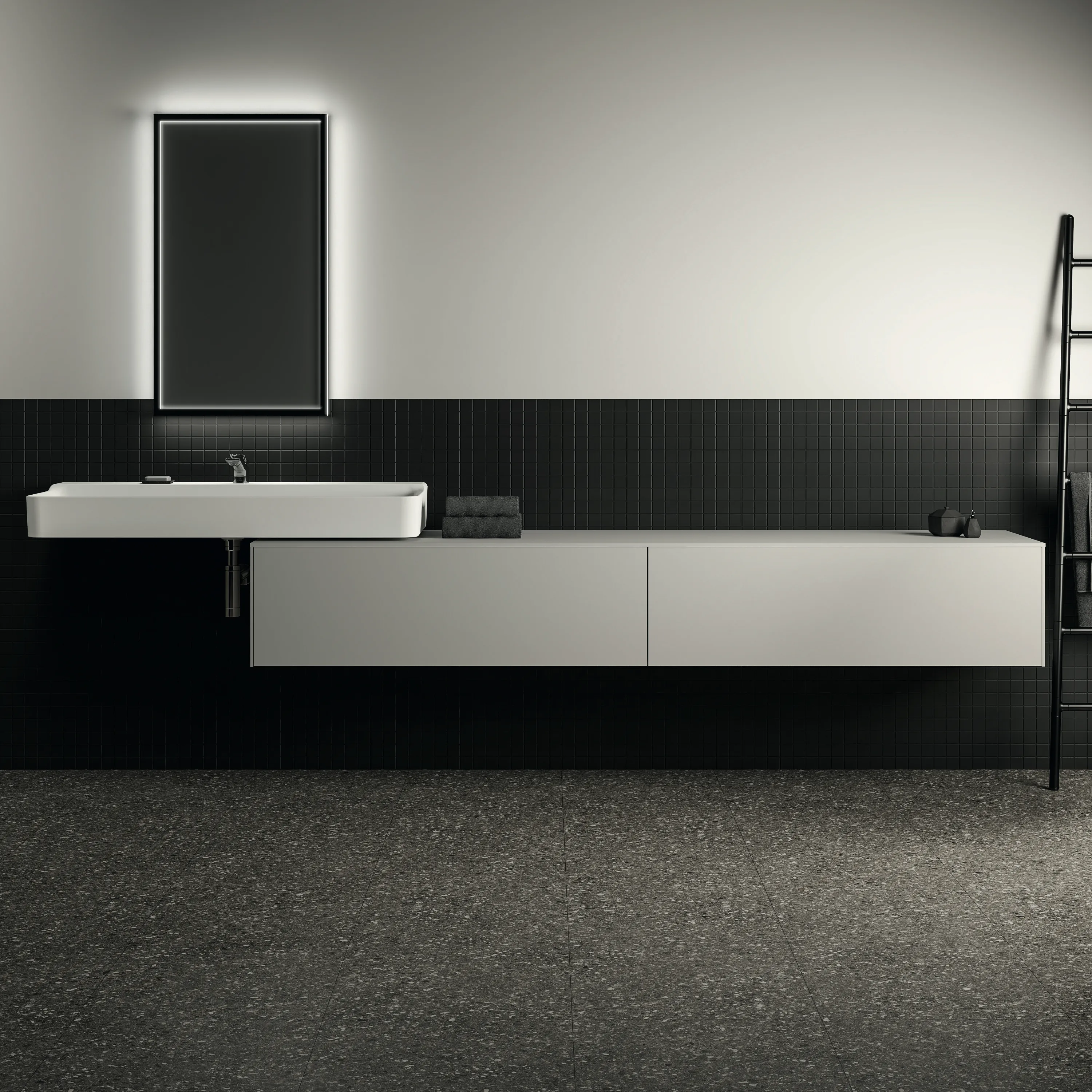 Ideal Standard Waschtischunterschrank „Conca“ 238,7 × 37 × 50,5 cm Weiß matt lackiert