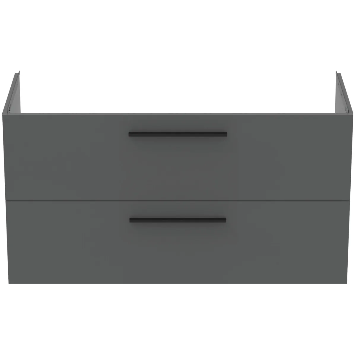 Möbelwaschtischunterschrank i.life B 2 Auszüge Siphonausschnitt auf der rechten Seite 1200x505x630mm Weiß matt Möbelwaschtischunterschrank i.life B 2 Auszüge Siphonausschnitt auf der rechten Seite 1200x505x630mm Weiß matt