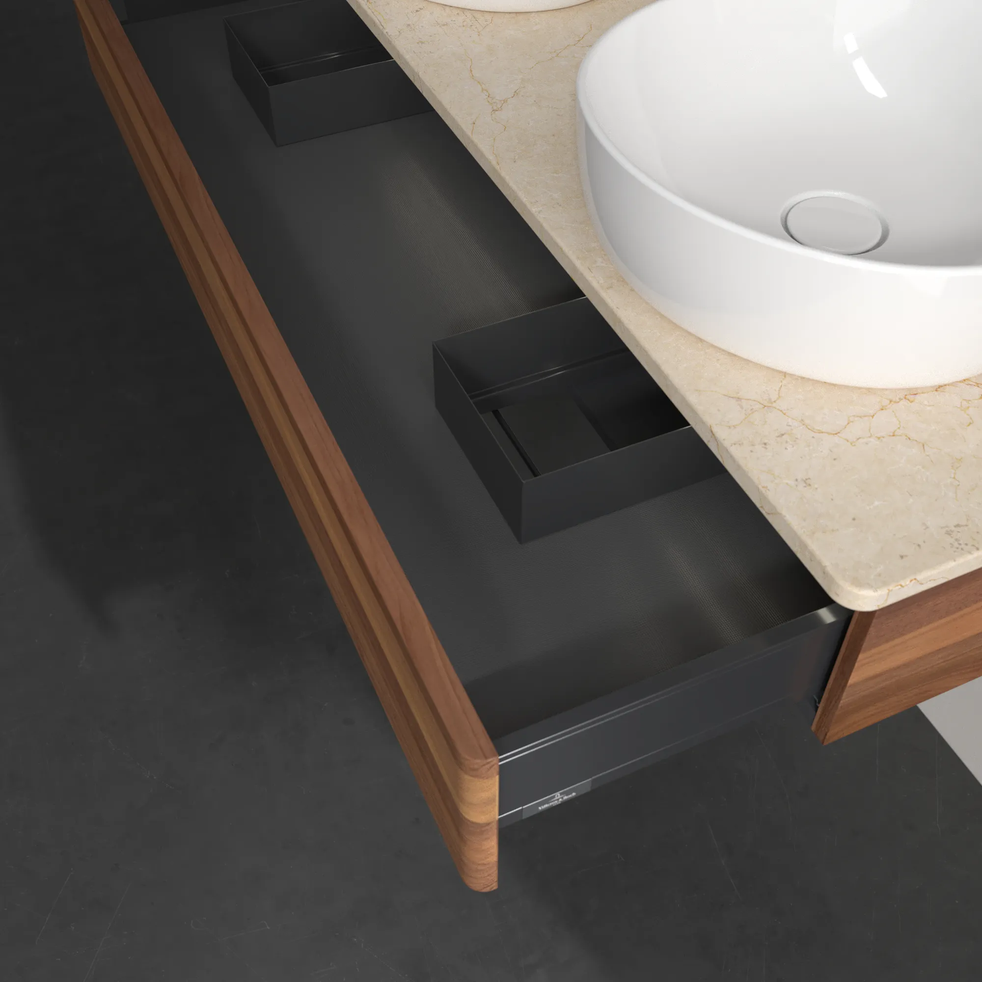Villeroy & Boch Antao L13_5 Waschbeckenunterschrank 1200x190x500mm Warm Walnut
