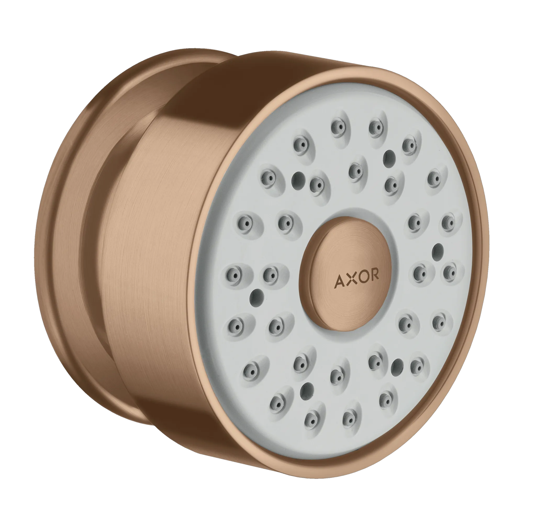 Hansgrohe AXOR Seitenbrause 1-Jet rund, Brushed Red Gold, Brausekopfgröße 65 mm, winkelverstellbar