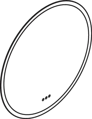 HEWI LED Lichtspiegel, Floatglas, rund, 750 mm HEWI LED Lichtspiegel, Floatglas, rund, 750 mm