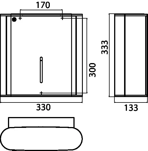 emco Papierhalter „system 2“ 33 × 13,3 × 33,3 cm in chrom emco Papierhalter „system 2“ 33 × 13,3 × 33,3 cm in chrom
