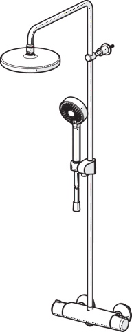 HA Regenbrause-Duscharmatur HANSAMICRA 4435 3-strahlig Ausladung 445-470 mm Chrom