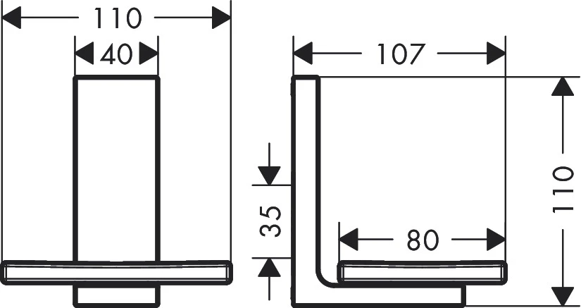 AXOR Universal Rectangular Seifenschale Chrom