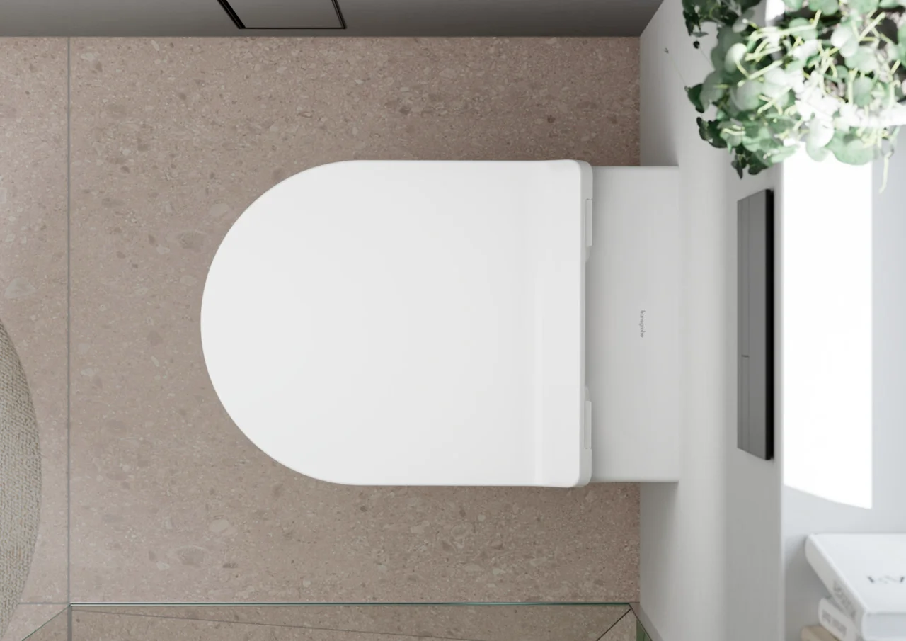 Hansgrohe EluPura S Wand-WC-Set, glänzend, 540x360 mm, AquaHelix Flush mit HygieneEffect, SoftClose und QuickRelease Hansgrohe EluPura S Wand-WC-Set, glänzend, 540x360 mm, AquaHelix Flush mit HygieneEffect, SoftClose und QuickRelease
