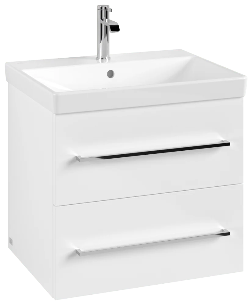 Villeroy & Boch Avento Waschbeckenunterschrank A88900, 576x514x484mm, 2 Auszüge, Brilliant White