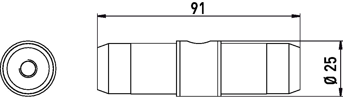 emco Verbindung gerade für Duschvorhangstangen „system 2“ in chrom