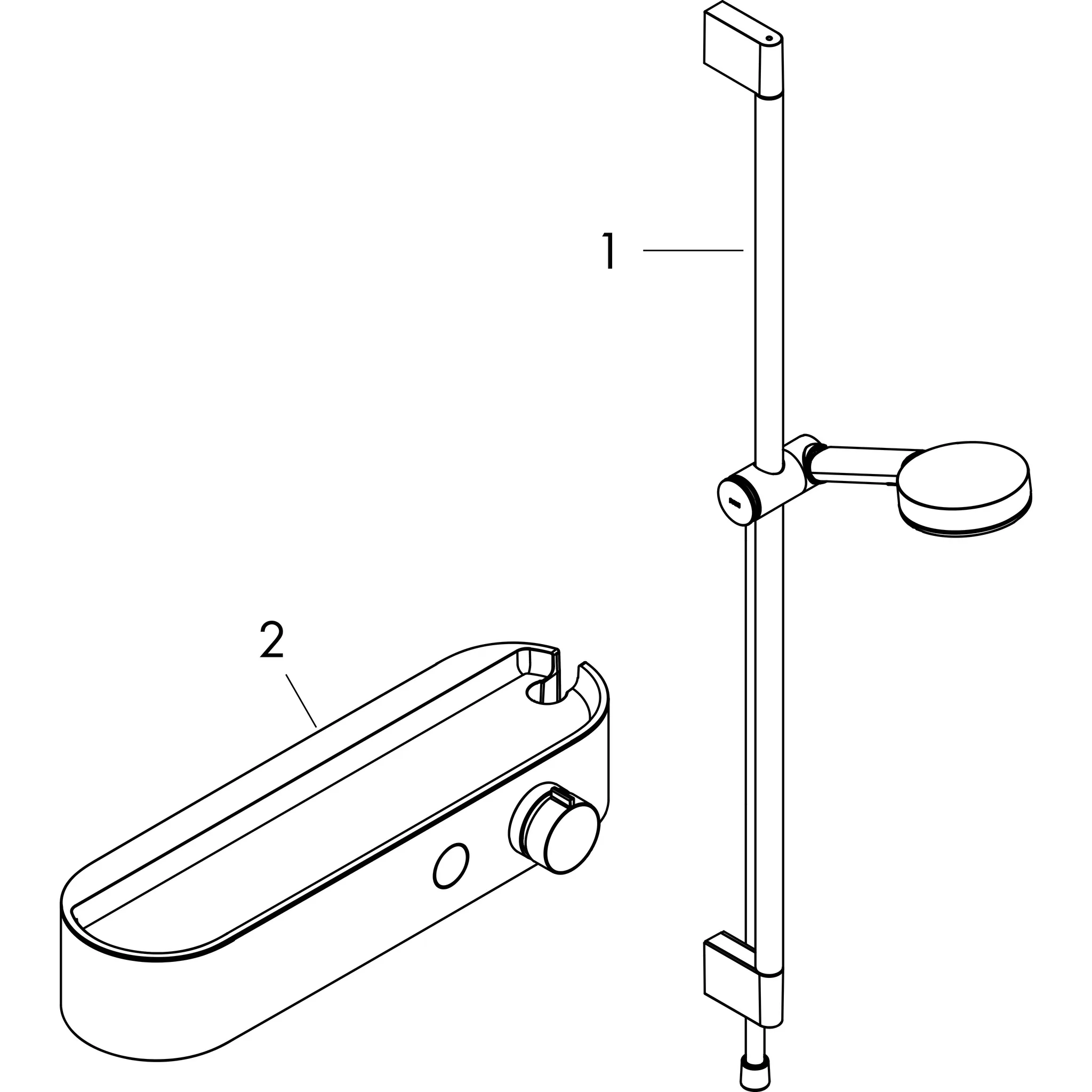 Brausesystem Pulsify 105 RelaxationBrausethermostat Stange 900mm chrom Brausesystem Pulsify 105 RelaxationBrausethermostat Stange 900mm chrom