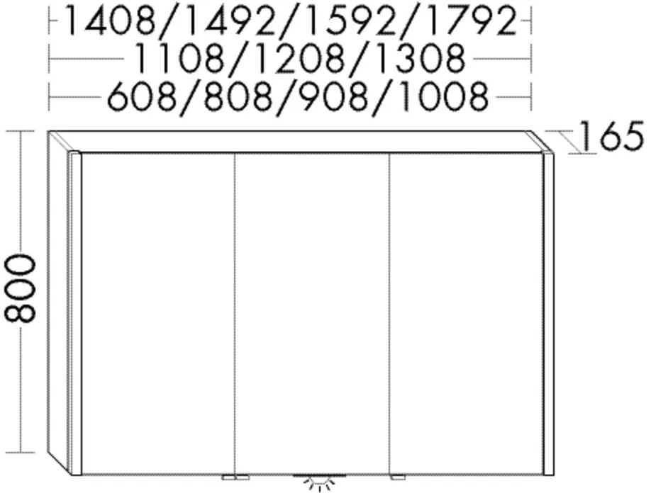Spiegelschrank Sys30 von burgbad - beidseitig verspiegelt, LED-Beleuchtung mit Kalt-/Warmweiß und Dimmfunktion, Anthrazitgrau, 1.108 x 165 mm Tiefe, 800 mm Höhe Spiegelschrank Sys30 von burgbad - beidseitig verspiegelt, LED-Beleuchtung mit Kalt-/Warmweiß und Dimmfunktion, Anthrazitgrau, 1.108 x 165 mm Tiefe, 800 mm Höhe