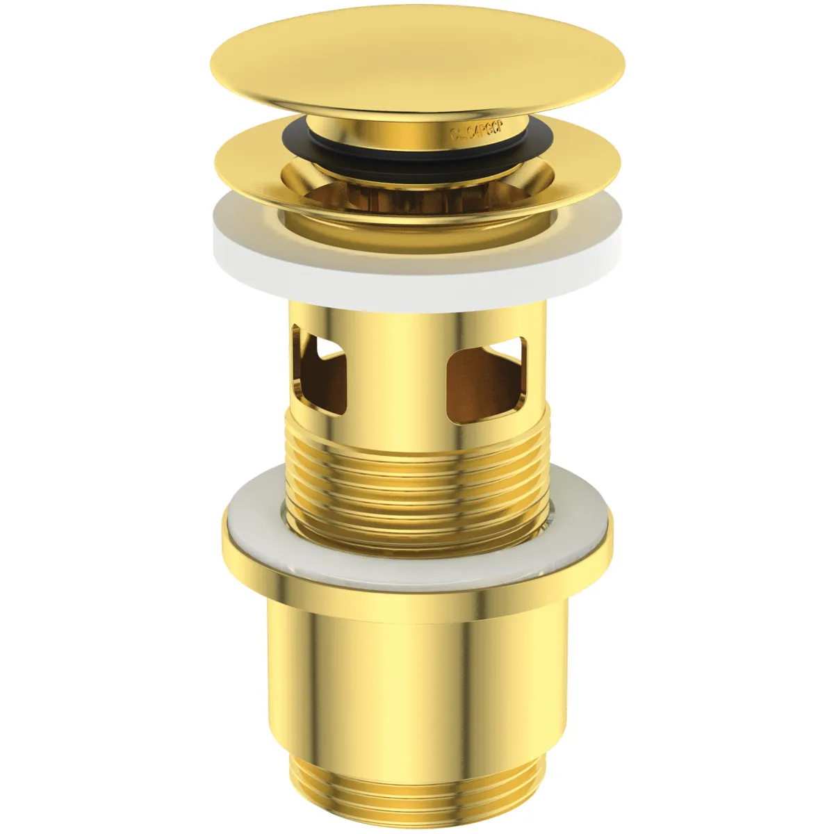 Push-Open für Waschtisch mit Überlauf, Brushed Gold Push-Open für Waschtisch mit Überlauf, Brushed Gold