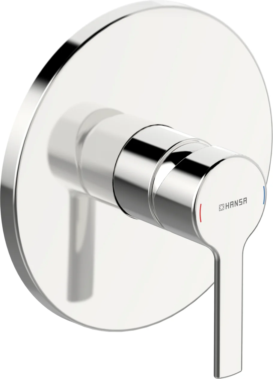 HansaRONDA Duscharmatur, Einhebelmischer Fertigmontageset für Brausebatterie HansaRONDA 8386 Rosette rund Chrom HansaRONDA Duscharmatur, Einhebelmischer Fertigmontageset für Brausebatterie HansaRONDA 8386 Rosette rund Chrom