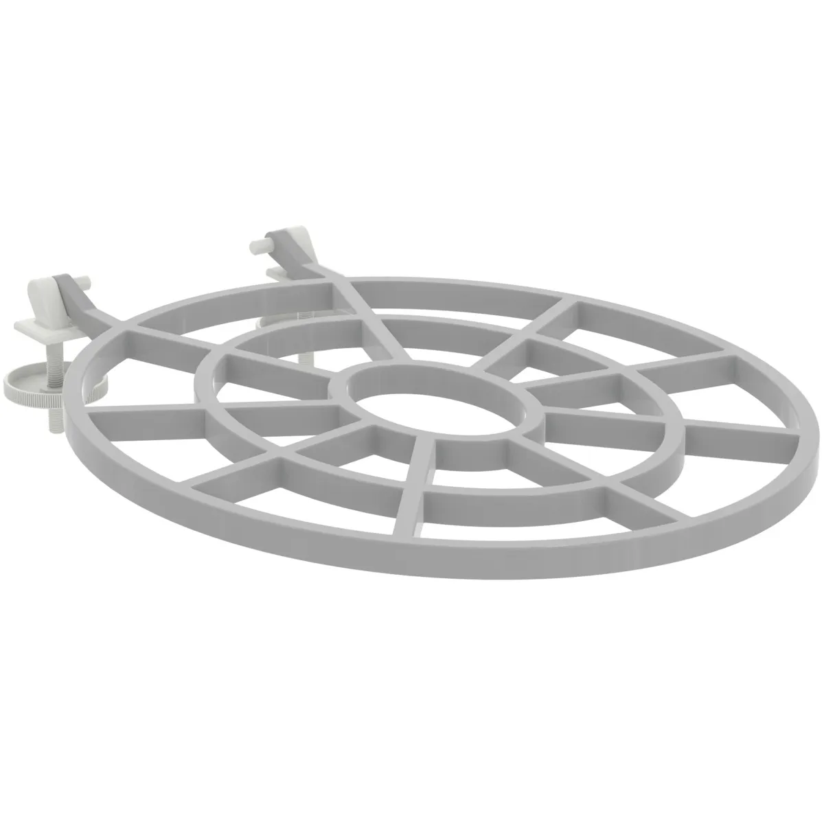 Fäkalienausguß mit Wandtiefspül-WC i.life A Randlos 360x540x330mm SmartGuard+ Weiß mit WC-Klapprost Grau Fäkalienausguß mit Wandtiefspül-WC i.life A Randlos 360x540x330mm SmartGuard+ Weiß mit WC-Klapprost Grau