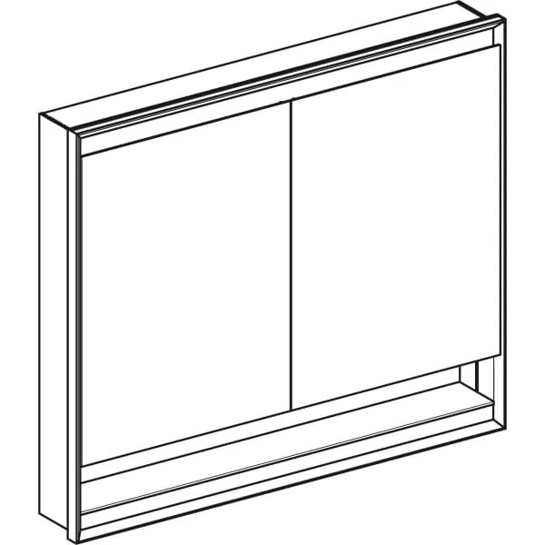 Geberit Spiegelschrank „One“ 105 × 15 cm in Aluminium eloxiert Geberit Spiegelschrank „One“ 105 × 15 cm in Aluminium eloxiert