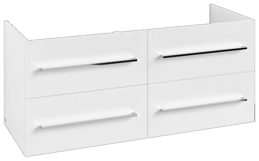 Villeroy & Boch Waschtischunterschrank „Avento“ für Schrank-Doppelwaschtisch 118 × 51,4 × 45,2 × 45,2 cm Brilliant White, Soft Closing