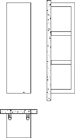 BEMM Design-Elektroheizkörper „Quadraqua E“ 30 × 111,6 cm in Schwarzperlmatt