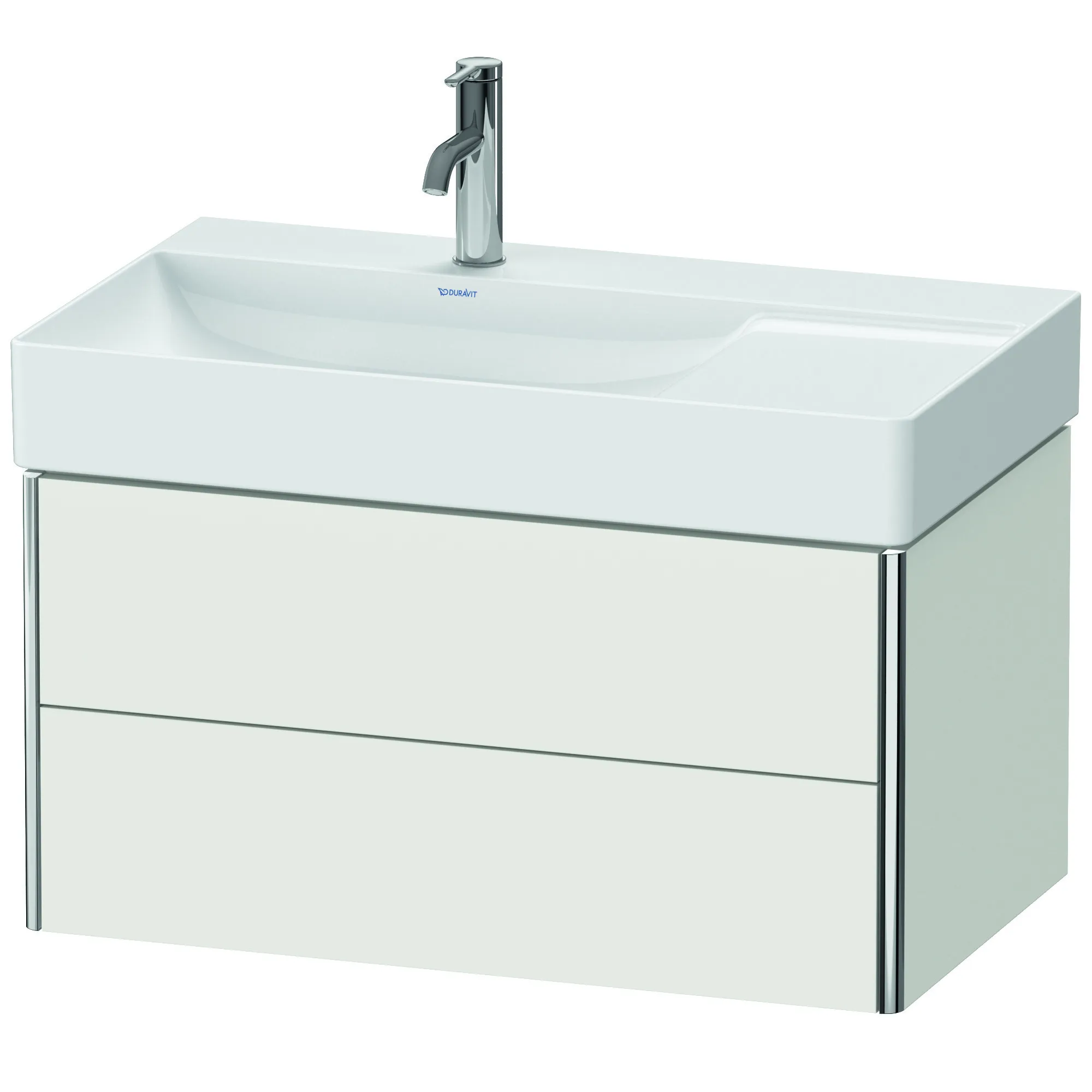 Duravit Waschtischunterschrank wandhängend „XSquare“ 78,4 × 39,7 × 46 cm Nordic Weiß Seidenmatt