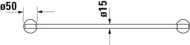 Duravit Badetuchhalter „Starck T“, Befestigung sichtbar, 1-armig 61 cm Duravit Badetuchhalter „Starck T“, Befestigung sichtbar, 1-armig 61 cm