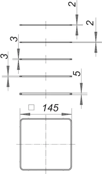 Tragrahmen-Set N, 145 x 145 mm Tragrahmen-Set N, 145 x 145 mm
