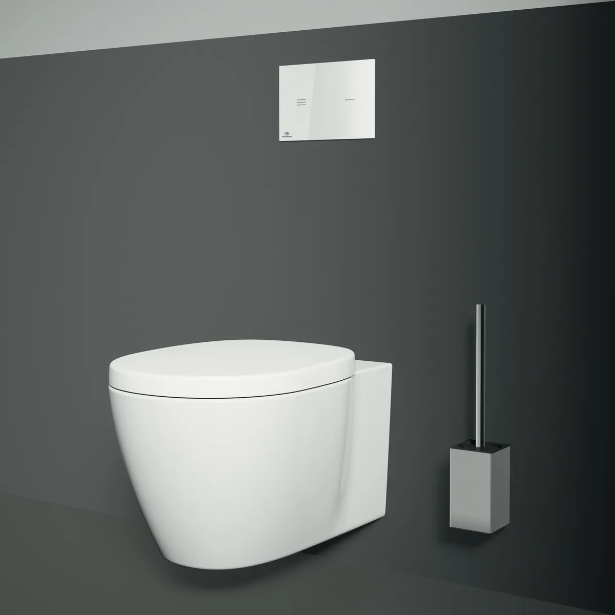 Ideal Standard Toilettenbürstengarnitur „IOMCube“ 8 × 39,2 cm, Befestigung verdeckt