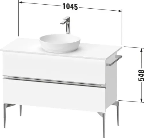 Duravit Waschtischunterschrank „Sivida“ 104,5 × 54,8 × 47,5 cm in Weiß Matt