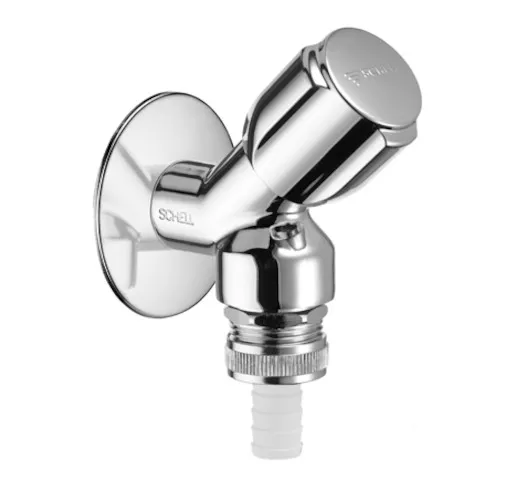 Geräteschrägsitzventil COMFORT, RFV, RB, DN 15 G 1/2 AG, Schlauchverschraubung Ø 14,5 mm (DN 20 G 3/4 AG), chrom Geräteschrägsitzventil COMFORT, RFV, RB, DN 15 G 1/2 AG, Schlauchverschraubung Ø 14,5 mm (DN 20 G 3/4 AG), chrom