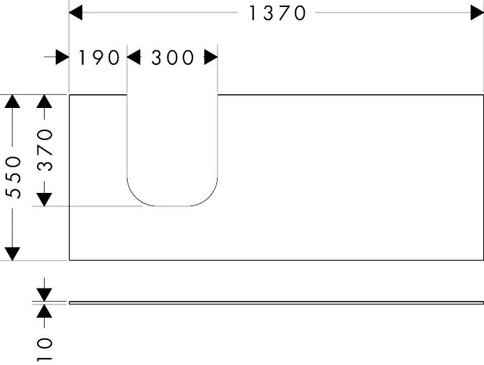 Hansgrohe Xevolos E Möbel, Konsole 1370⁄550 links geschliffen, Mattweiß Hansgrohe Xevolos E Möbel, Konsole 1370⁄550 links geschliffen, Mattweiß