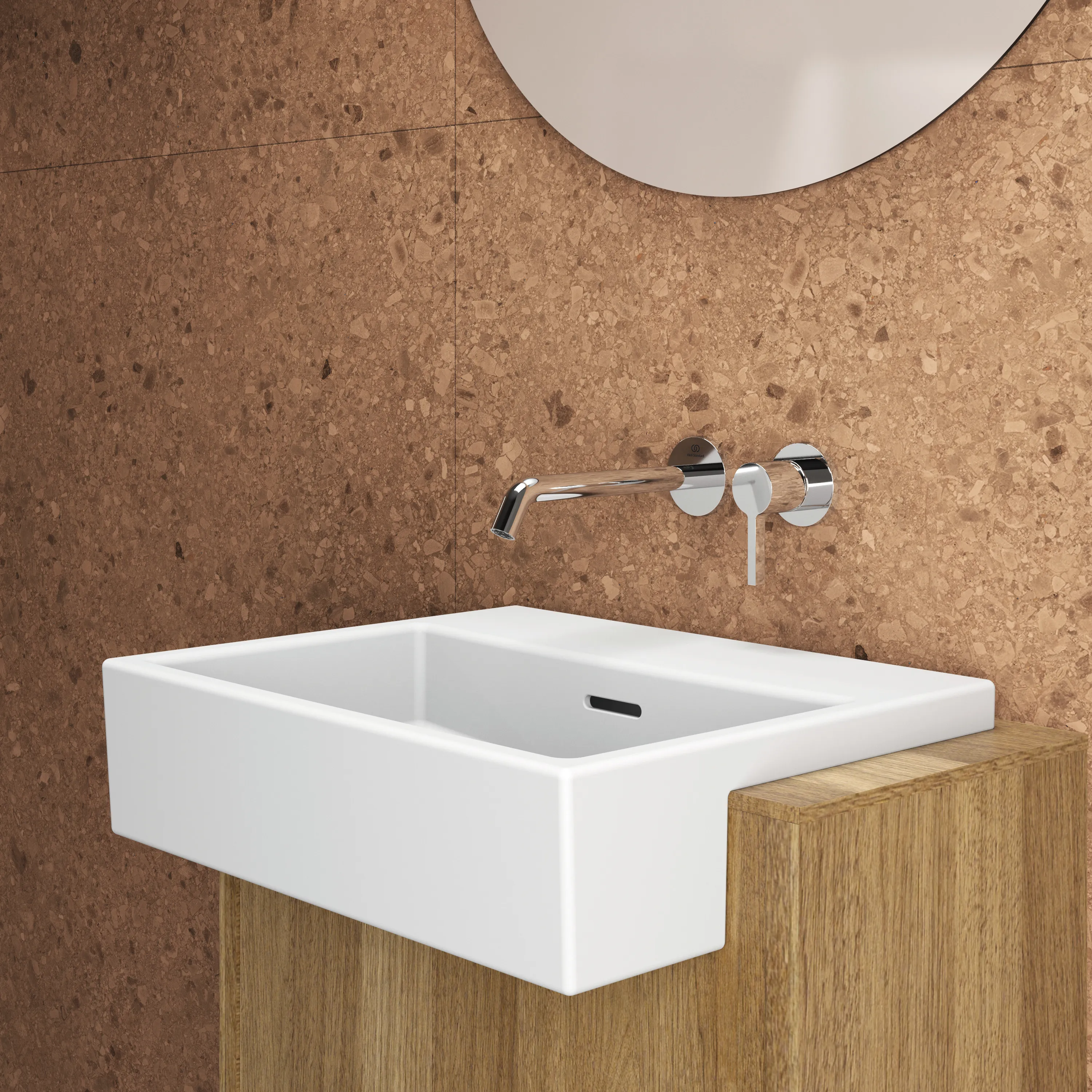 Waschbecken „Extra“ 50 × 42 × 14,5 cm in Weiß Waschbecken „Extra“ 50 × 42 × 14,5 cm in Weiß