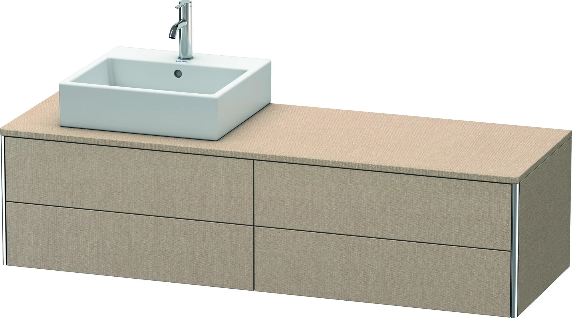 Duravit Waschtischunterschrank wandhängend „XSquare“ 160 × 40 × 54,8 cm Leinen Duravit Waschtischunterschrank wandhängend „XSquare“ 160 × 40 × 54,8 cm Leinen