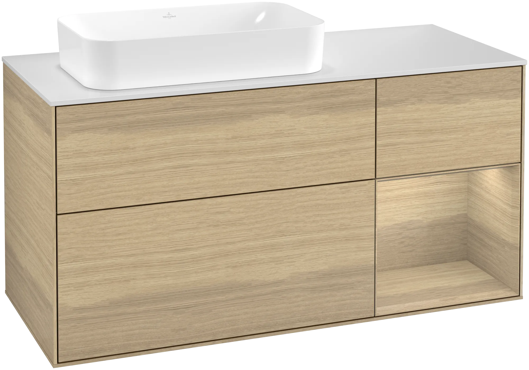 Villeroy & Boch Finion Waschbeckenunterschrank G28, 1200x603x501mm, mit Beleuchtung