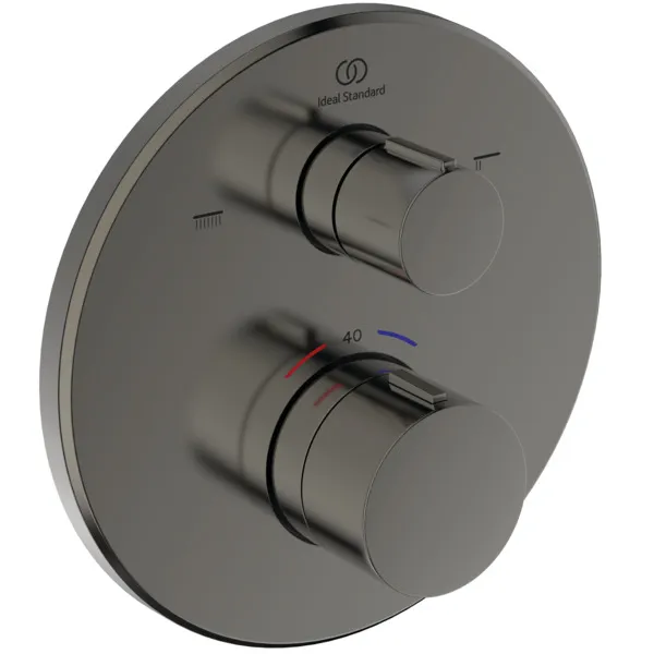 Ideal Standard Badethermostat Ceratherm T100 Unterputz Rosette 163 mm Magnetic Grey