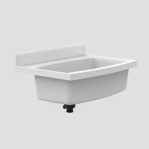 Ausgussbecken mit verdecktem Überlauf „maxi“ 50 × 24,4 × 17,1 cm in Granit Ausgussbecken mit verdecktem Überlauf „maxi“ 50 × 24,4 × 17,1 cm in Granit