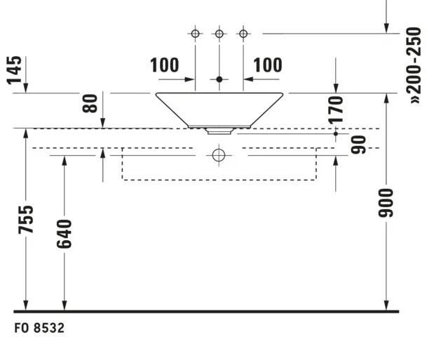 Aufsatzwaschtisch „Starck 1“, mit Überlauf Aufsatzwaschtisch „Starck 1“, mit Überlauf