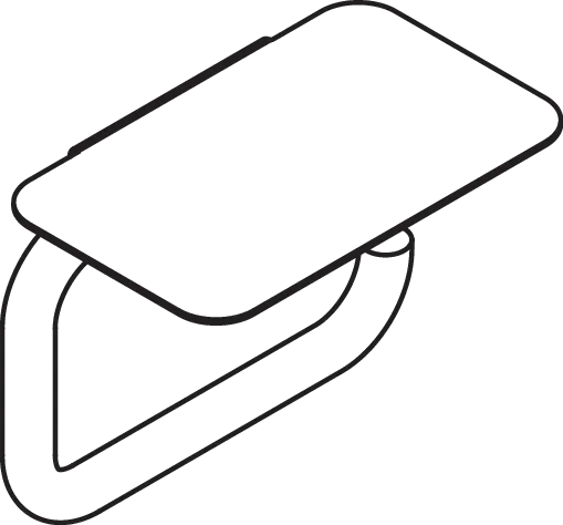 WC-Papierhalter mit Ablage, Edelstahl, pulverbeschichtet, Breite 158 mm, Höhe 114 mm, Durchmesser 15 mm, Ablage 147 mm breit, 94 mm tief, in Farbe DC (Schwarz tiefmatt) WC-Papierhalter mit Ablage, Edelstahl, pulverbeschichtet, Breite 158 mm, Höhe 114 mm, Durchmesser 15 mm, Ablage 147 mm breit, 94 mm tief, in Farbe DC (Schwarz tiefmatt)
