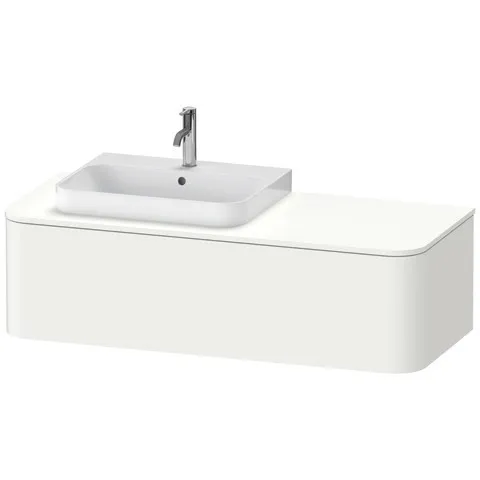 Duravit Waschtischunterschrank wandhängend „Happy D.2 Plus“ 130 × 35,4 × 55 cm, links