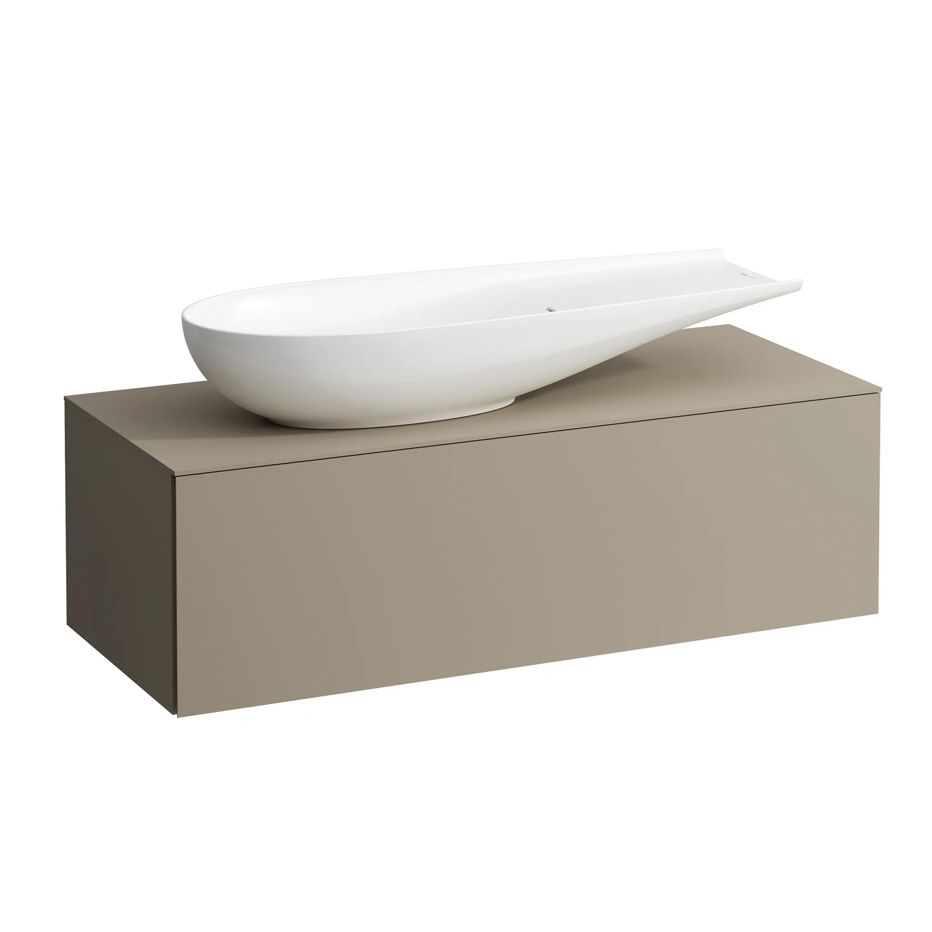 Laufen Schubladenelement „Ilbagnoalessi“ 1200 × 370 × 500 mm Perlbeige, ohne Hahnlochbohrung, links Laufen Schubladenelement „Ilbagnoalessi“ 1200 × 370 × 500 mm Perlbeige, ohne Hahnlochbohrung, links