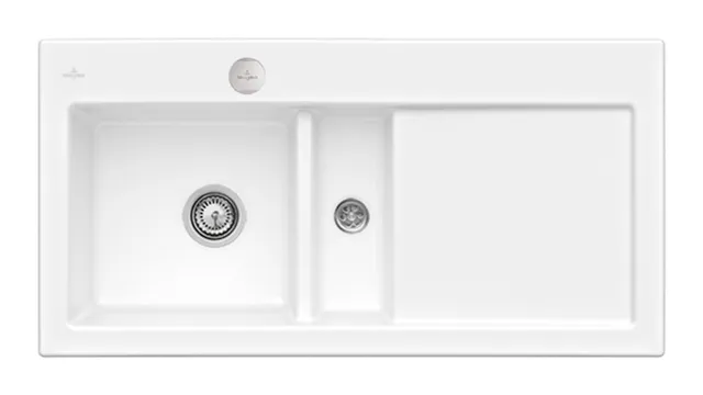 Villeroy & Boch Einbau-Küchenspülbecken „Subway“ 60 1000 × 510 × 220 mm, für Becken links in Snow White