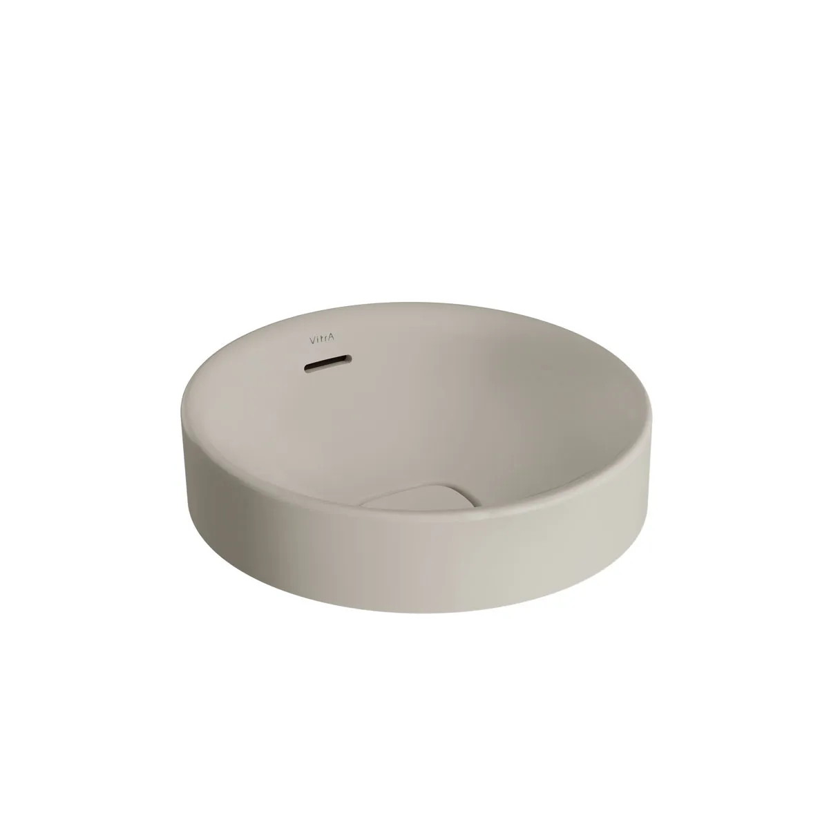 VitrA New Metropole Aufsatzschale freistehend rund 40 cm mit Überlaufschlitz Taupe Matt VitrA New Metropole Aufsatzschale freistehend rund 40 cm mit Überlaufschlitz Taupe Matt
