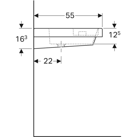 Wandwaschtisch mit seitlichem Schwammbecken „Bambini“, rechteckig, Hahnlochposition rechts 60 × 55 cm in weiß alpin Wandwaschtisch mit seitlichem Schwammbecken „Bambini“, rechteckig, Hahnlochposition rechts 60 × 55 cm in weiß alpin